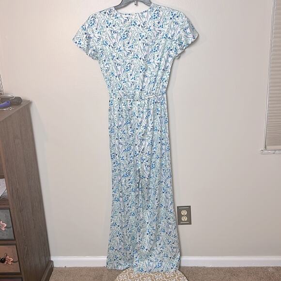 NEW Victoria’s Secret floral silky satiny tie waist romper jumpsuit cover up - Picture 9 of 12